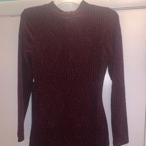 Maroon sparkly bodycon dress